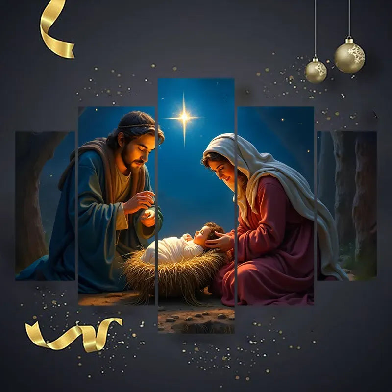 Cuadros Navideños🎄 5 piezas